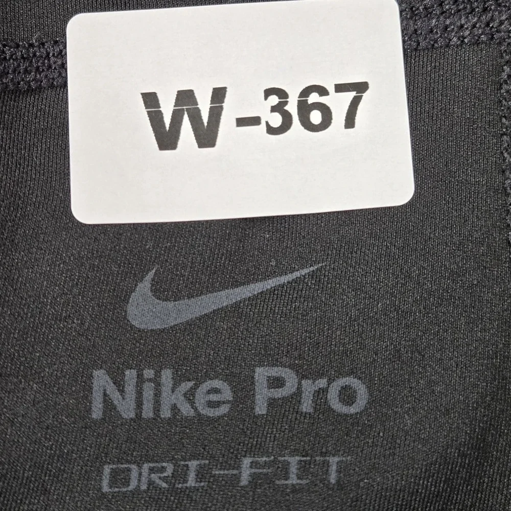 Nike Pro Women Activewear‎ Pants L Black DRI-FIT Pro Compression Tights Logo